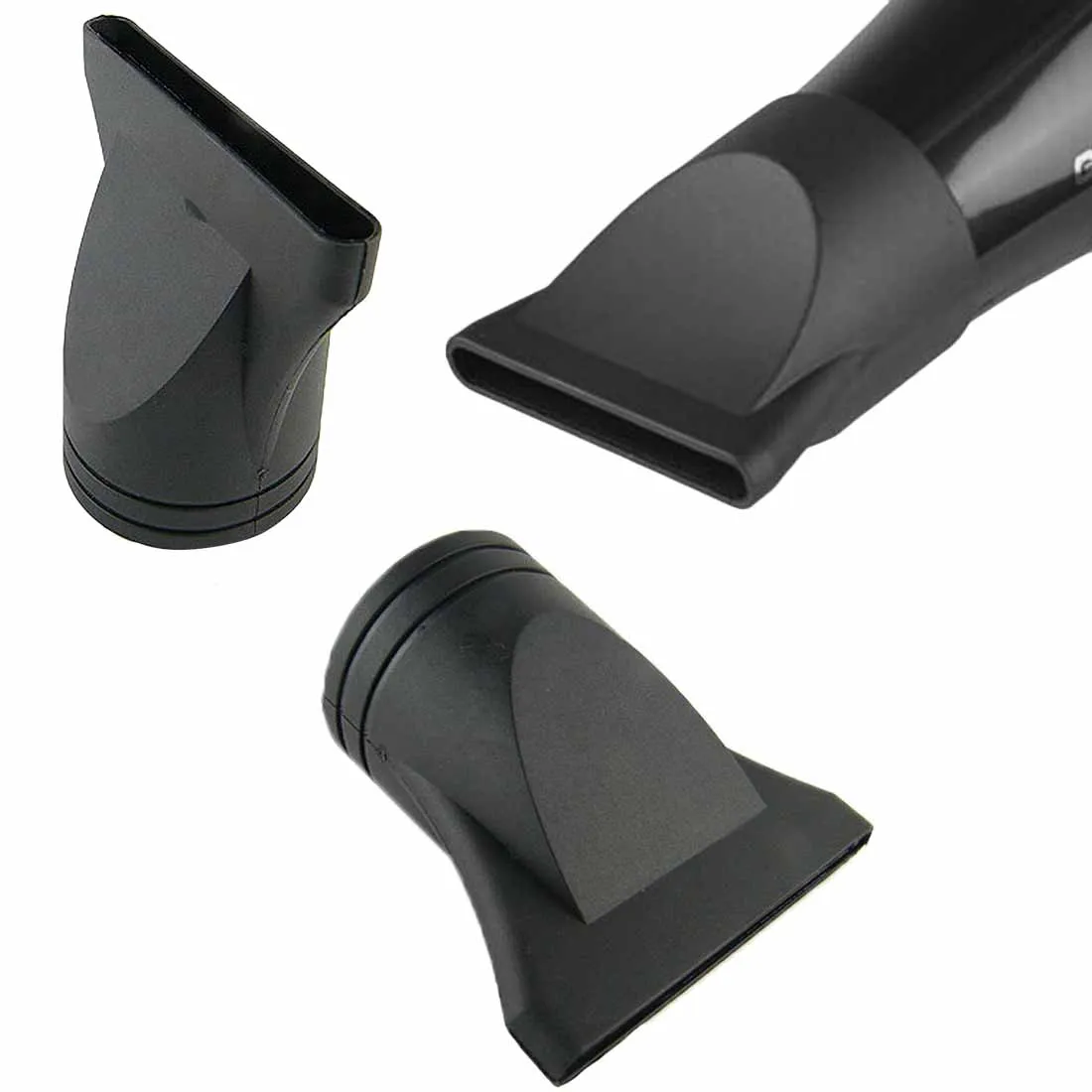 Boquilla de secador de pelo de boca plana negra, conjunto de soplador de  salón de peluquería, resistente a altas temperaturas, herramienta para  rizar el cabello, 4,2 cm/4,5 cm, 2 uds.|Accesorios de estilista| -