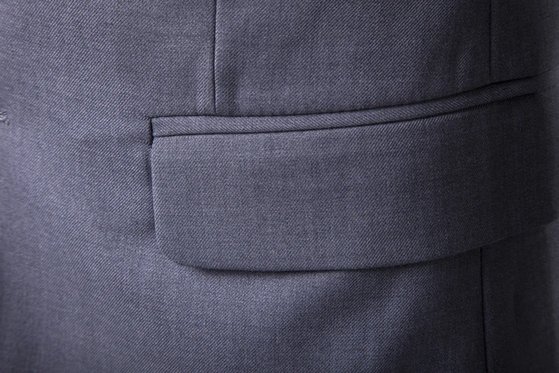 Серый Мужской приталенный костюм из 3 предметов на одной пуговице, Блейзер со штанами, новинка, деловой пиджак для свадебной вечеринки, жилет и штаны, костюм Homme