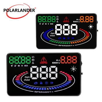 

Auto Projector 5.5 Inch Screen E300 HUD Over Speed Alarm Reflection Car OBD II Driving Head Up Display OBD2 Interface GPS