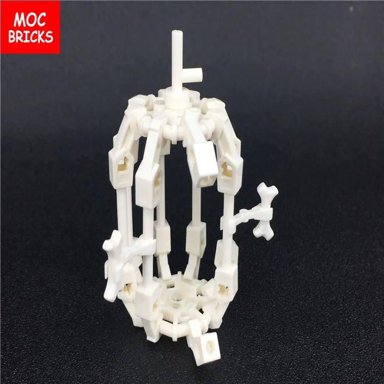 Кубики Moc DIY Белый Скелет клетка и король скелетов фигурка Обучающие строительные блоки игрушки для детей лучшие подарки