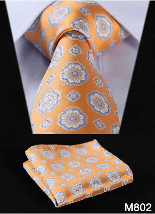 New Pocket Square Classic Party Wedding Floral 3.4''Men Neckties Woven Silk Tie Handkerchief Set #M8 | Аксессуары для