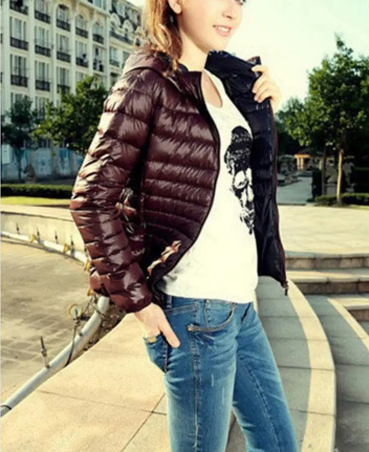 Новое Женское хлопковое пальто с длинными рукавами и капюшоном, тонкая хлопковая куртка, Модная хлопковая куртка, короткое пальто 292018 - Цвет: Коричневый