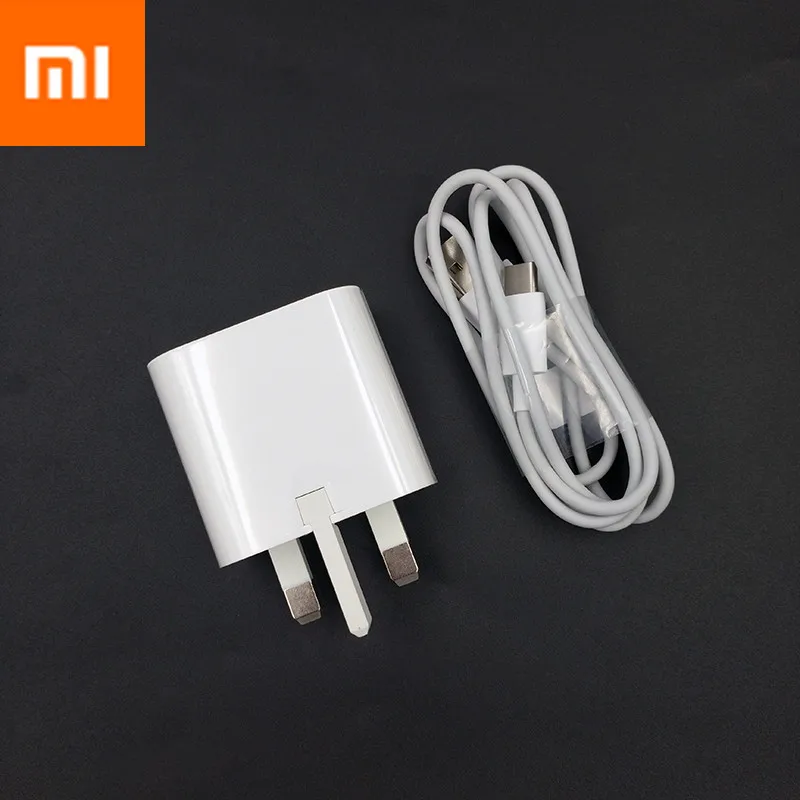 

Original Mi6 QC 3.0 UK power adapter xiaomi Fast Charger For mi 8 se lite a2 a1 mix 2 2s 3 max 6 6x 5 5s mi8 mi5s Usb C cable