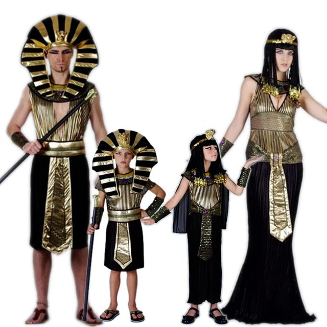 CARNEVALE HALLOWEEN VESTITO EGIZIANO FARAONE CLEOPATRA EGIZIANA BAMBINO  COSTUME