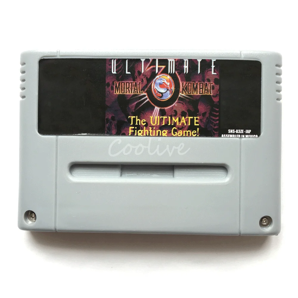 

Ultimate Mortal Kombat 3 the Ultimate Fighting Game Video Game Card for 16 Bit Super Console EUR PAL Version 46 pin