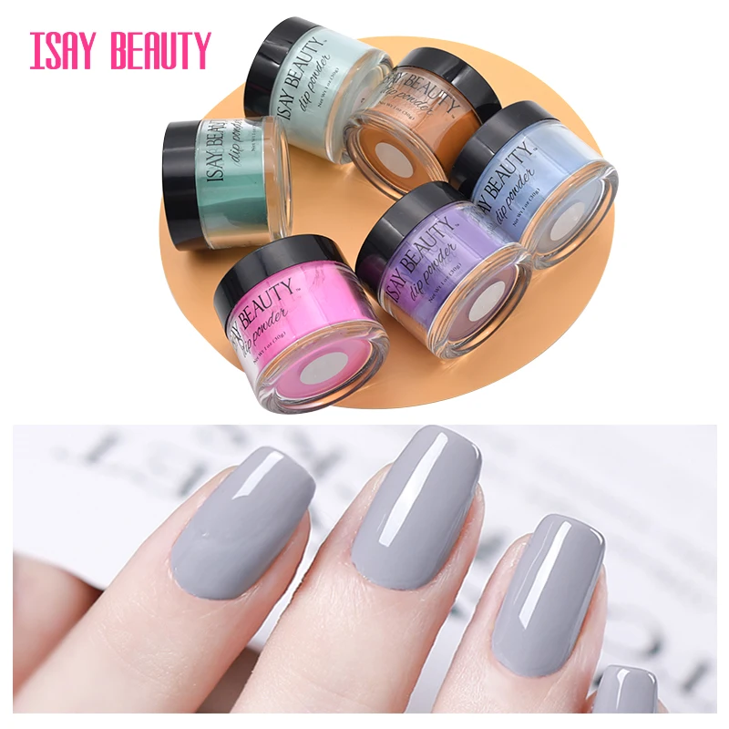 

ISAYBEAUTY acrylic powder for dipping glitter 28g nail powder rose gold neon nail chrome powder for dip powder system
