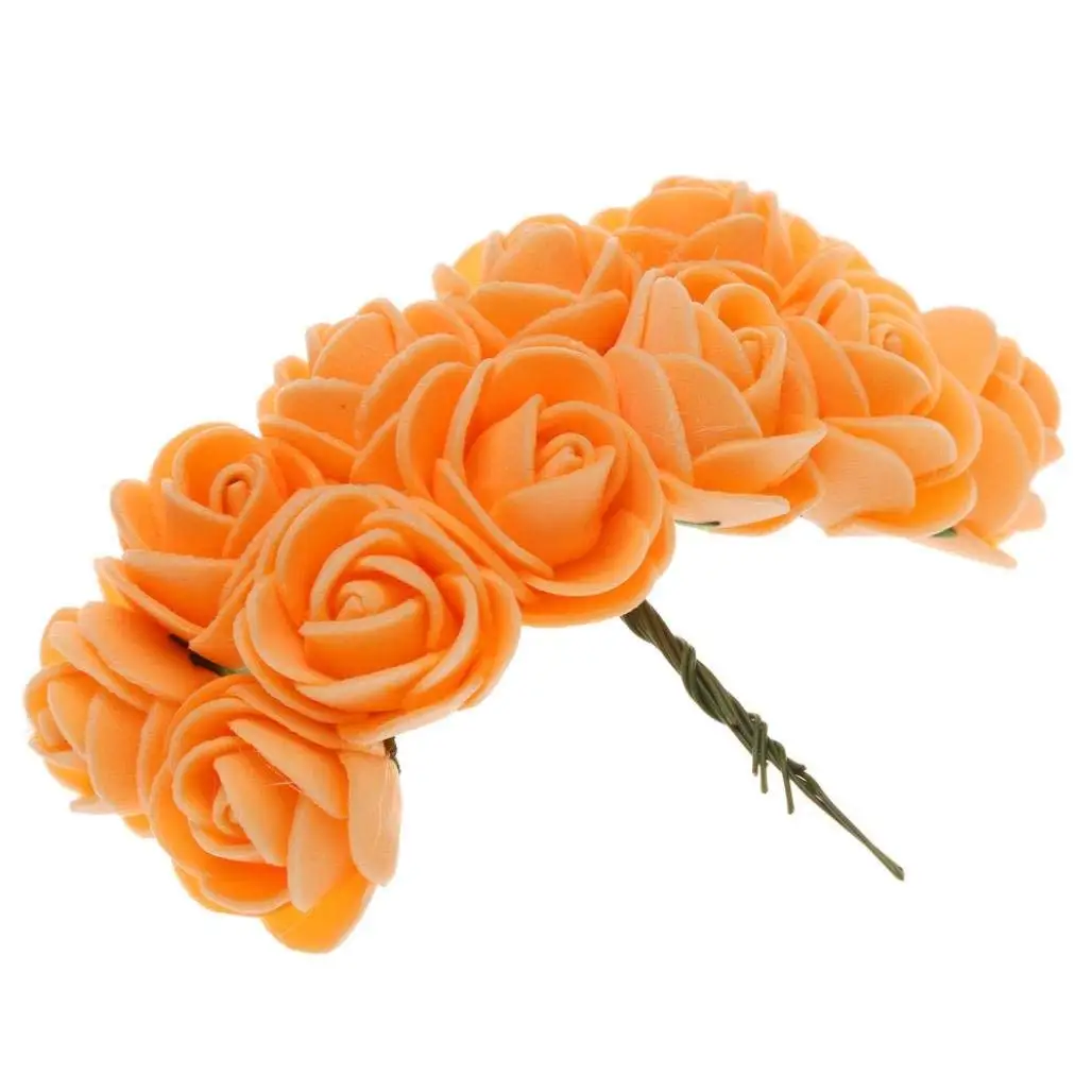 FUNNYBUNNY 12 шт./лот Мини роза искусственный цветок Пена Цветок DIY цветок шар головной убор в форме гирлянды свадебные украшения Свадебные цветы