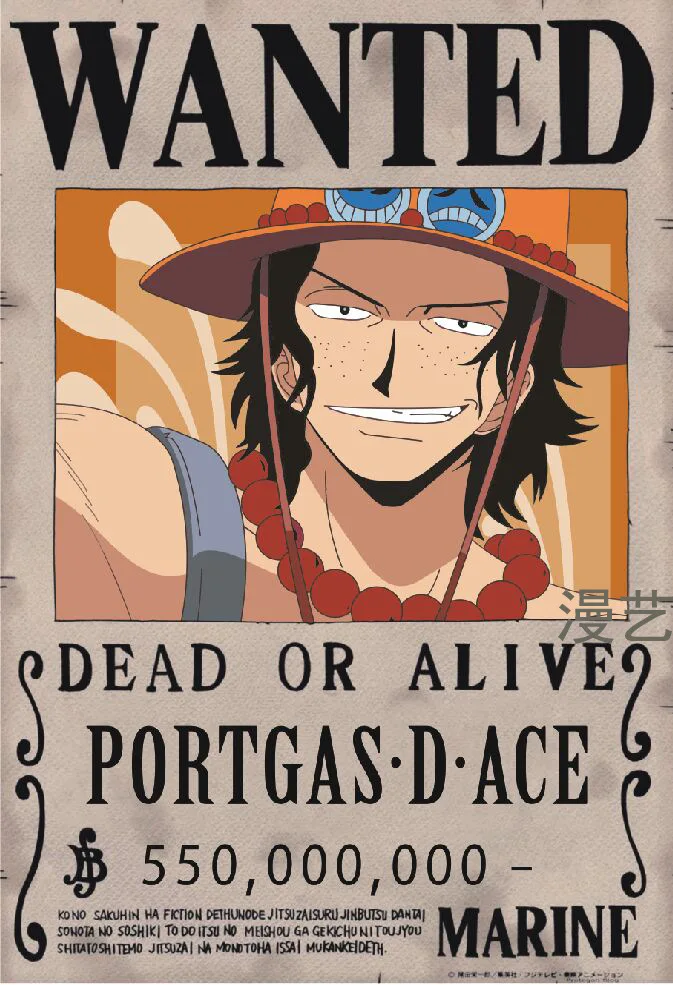 Ace ONE PIECE Wanted Posters