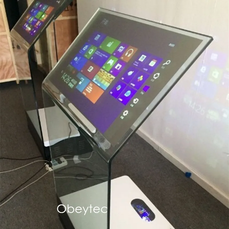 Obeytec 7" 3D голографическая белая задняя проекционная пленка для рекламы окон
