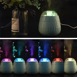 7 цветов светодио дный лампа USB проектор увлажнитель воздуха фантазия проекция освежитель воздуха тумана мини портативный очиститель