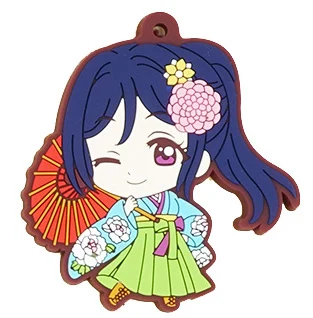 Love Live Sunshine Aqours аниме Chika You Yoshiko Ruby Dia Kanan Hanamaru Mari Riko кимоно Matsuri резиновый брелок - Цвет: 6