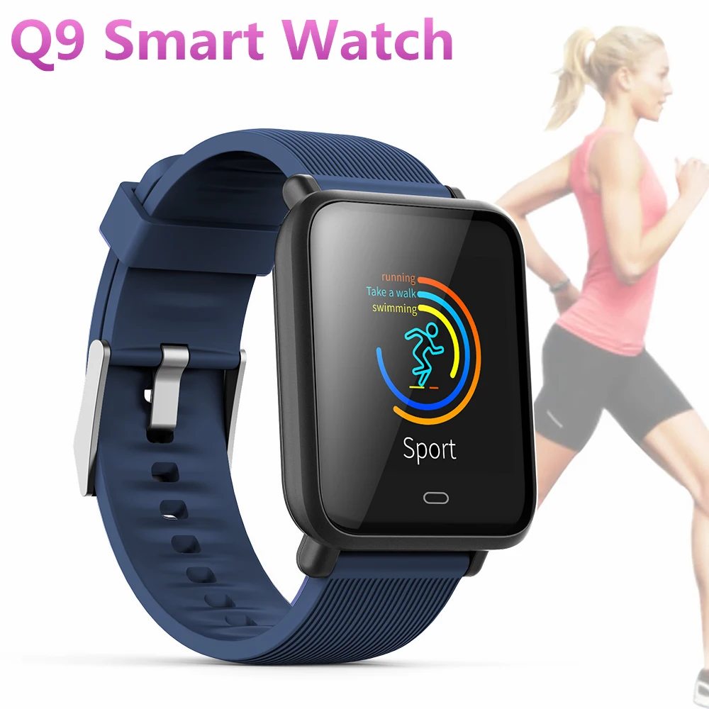 

Timethinker Q9 Men Smart Watch Women Smartwatch Reloj Hombre Bracelet Blood Pressure Heart Rate Fitness Tracker IP67 PK A6 A8 S9