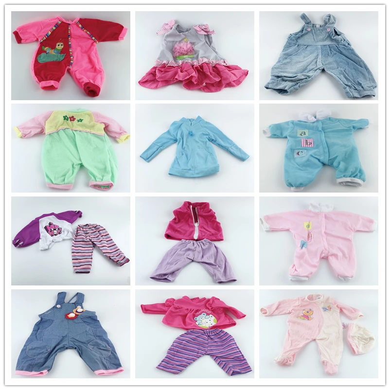 

1 Pairs Fashion suit Doll Clothes Wear fit 43cm Baby Doll Clothes and Accessories Children best Birthday Gift
