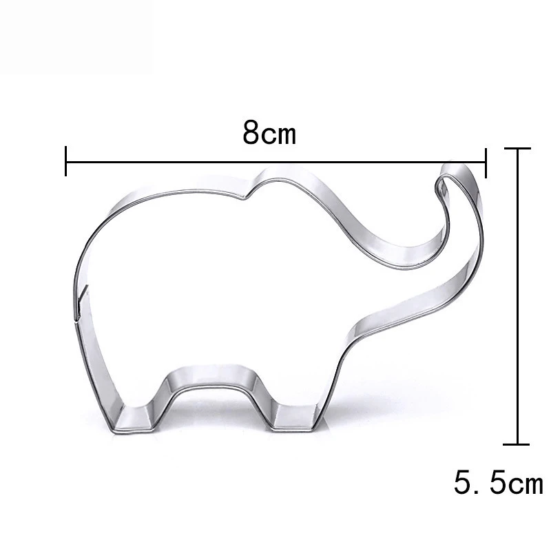Delidge-1pc-Elephant-Shape-Cookie-Cutter-Stainless-Steel-Biscuit-Fondant-Cake-Mold-DIY-Baking-Pastry-Tools