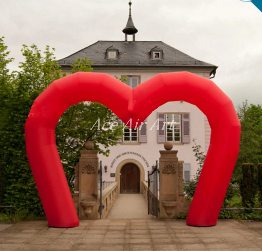 Valentines day display inflatable heart shaped arch for decorationin