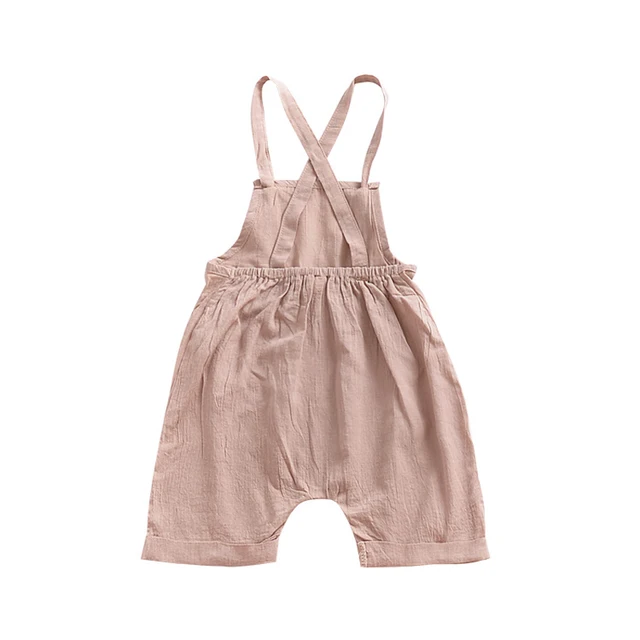 2018 New Girls Overalls Cotton Boys Overalls Drawstring Kids Overalls Spring Boys Clothing Solid Children Clothes