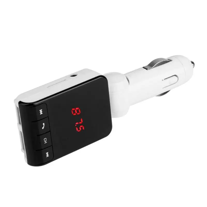 1 шт. белый ЖК-дисплей Bluetooth fm-передатчик модулятор Hands-Free Car Kit стерео MP3-плееры USB Зарядное устройство с Дистанционное управление Лидер продаж