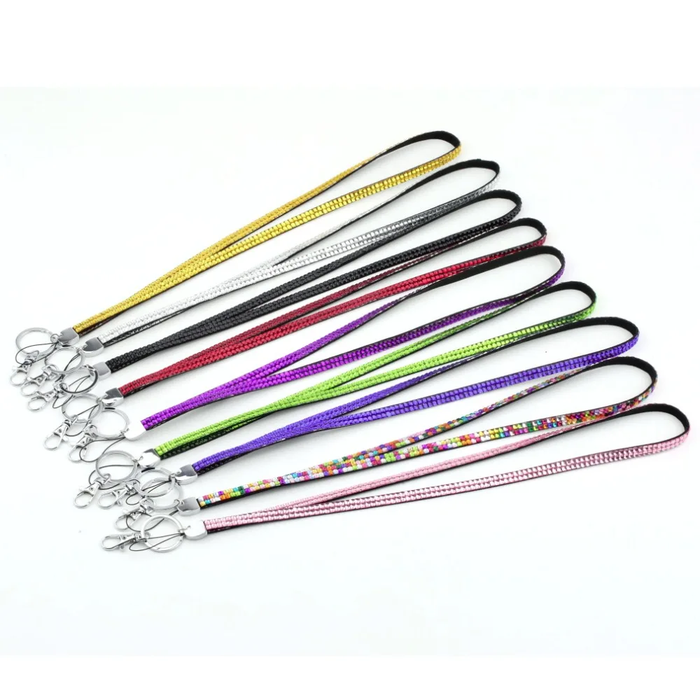 

Unisex Rhinestone Crystal Bling Custom Neck Lanyard & ID Badge Cellphone Key Holder Ring for Casual / Sporty