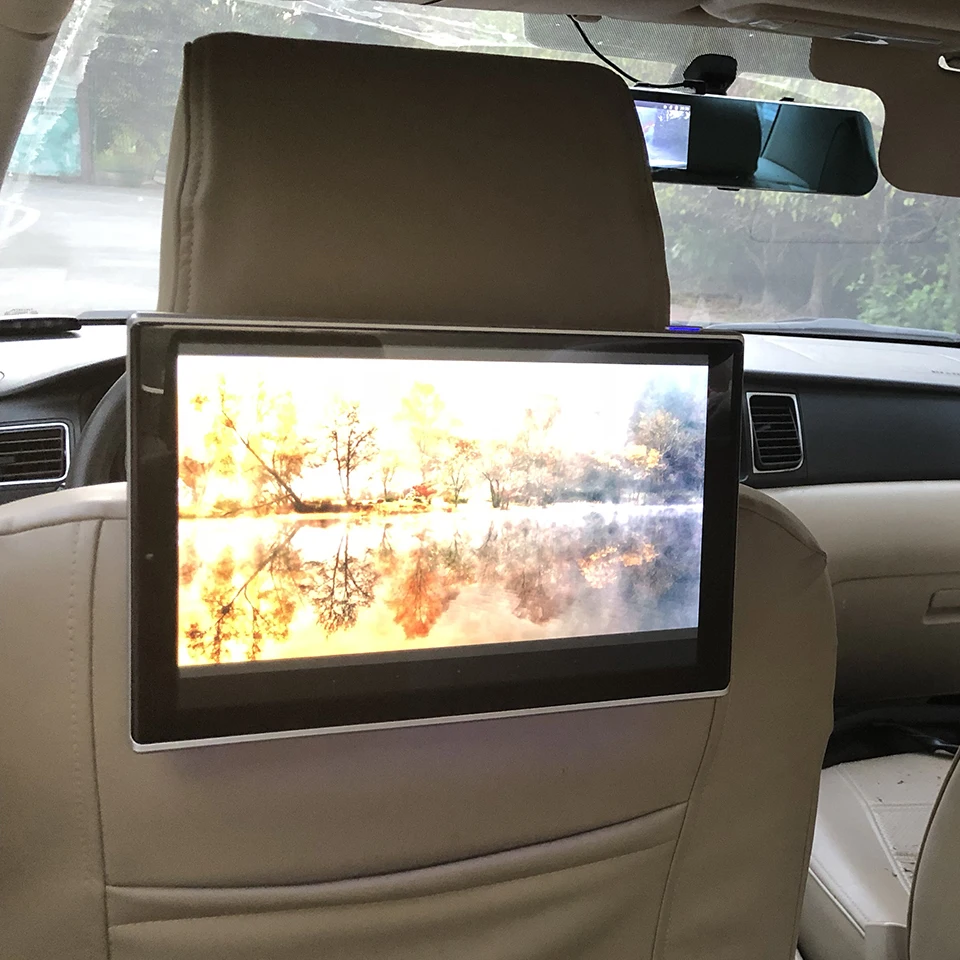 

Android 6.0 Car Headrest Monitor 2PCS 11.8inch 1080 HD With Touch Screen WIFI Bluetooth USB SD Card Without DVD Player For Dodge