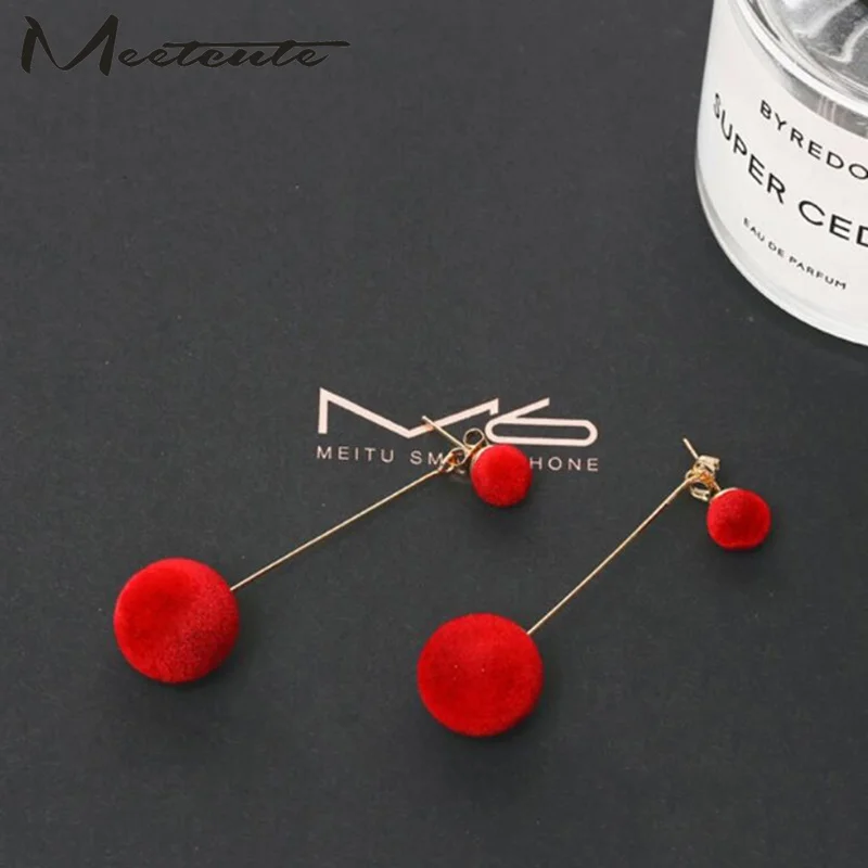 Женские серьги гвоздики Meetcute черные/синие/красные/серые с геометрическими