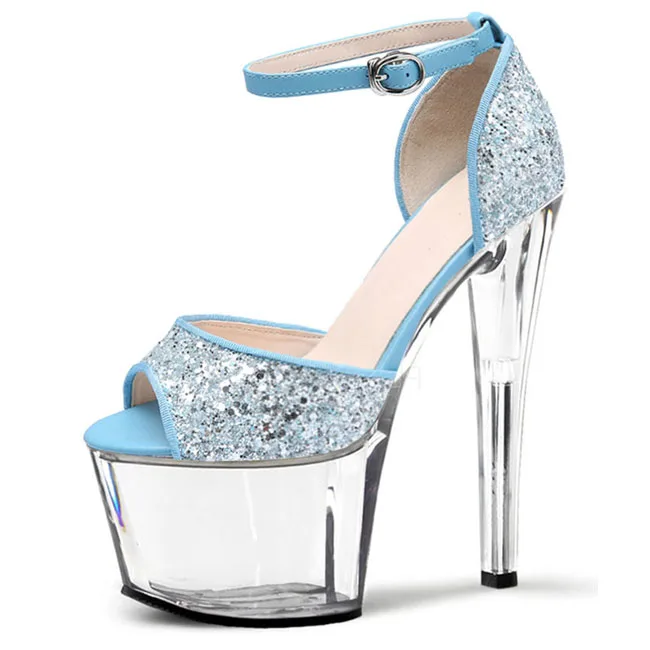 17 cm super high heels heel sexy Hate day high performance shoes flash powder color