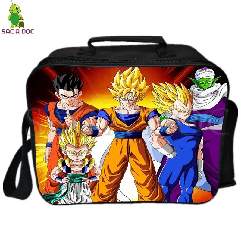 Dragon Ball Z Супер Саян Гоку Vs Frieza обед мешок свежий держать сумка холодильник теплоизоляционные Мешок Пикник походная сумка через плечо