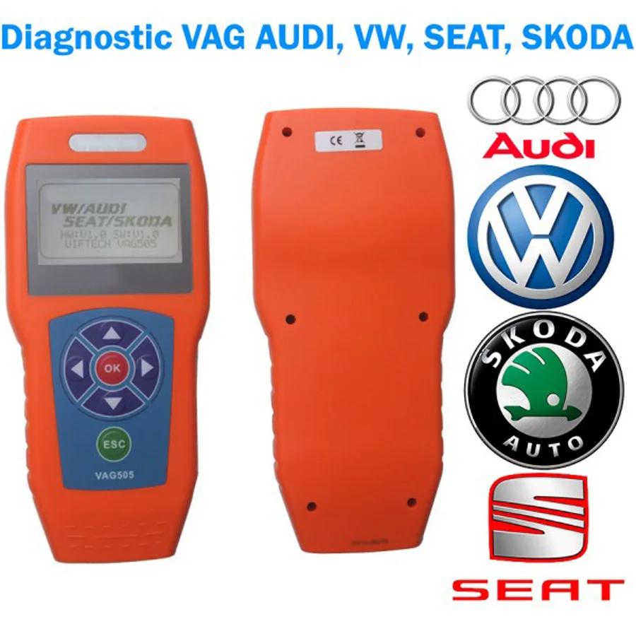 Горячая VAG Диагностический сканер для Audi VW Seat Skoda, Мини OBD2 Memoscan VAG505 код ридер Памятка инструмент