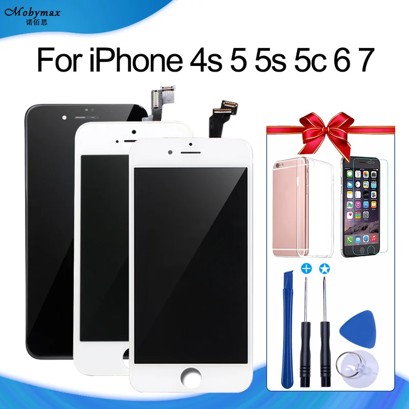

AAA+++ LCD Screen for iPhone 6 Touch Glass Display Digitizer Module Assembly Replacement for iPhone 7 5s 5 5c 4s Test One by One