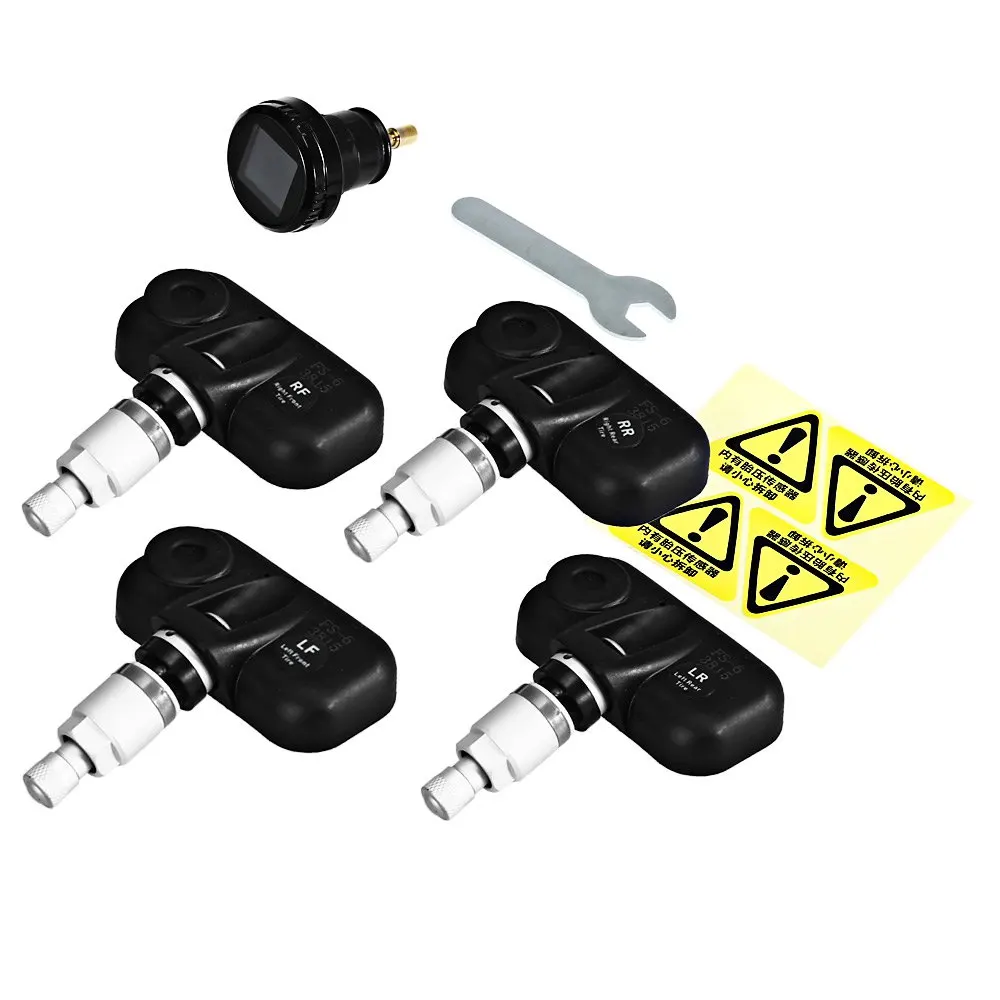 

TPMS Internal Sensor LCD Digital Tire Pressure Monitoring System CL201 Universal Built-in Water-resistant Sensors ABS Material