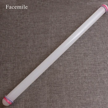 

High Quality Plastic White Non-stick Glide Fondant Rolling Pin Fondant Gift Dough Roller Decorating Gift Roller 50*2.5CM