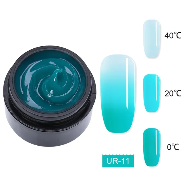 Thermal UR11 Ur Sugar 15 мл полигель для наращивания ногтей набор полигелей Кристальный акриловый раствор для выскальзывания жидкий строительный Гель-лак для ногтей набор кистей - Цвет: Thermal UR11