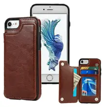 Slim Leather Wallet Credit Card Holder Stand Back Cover Case for IPhone 5 5S Se 6