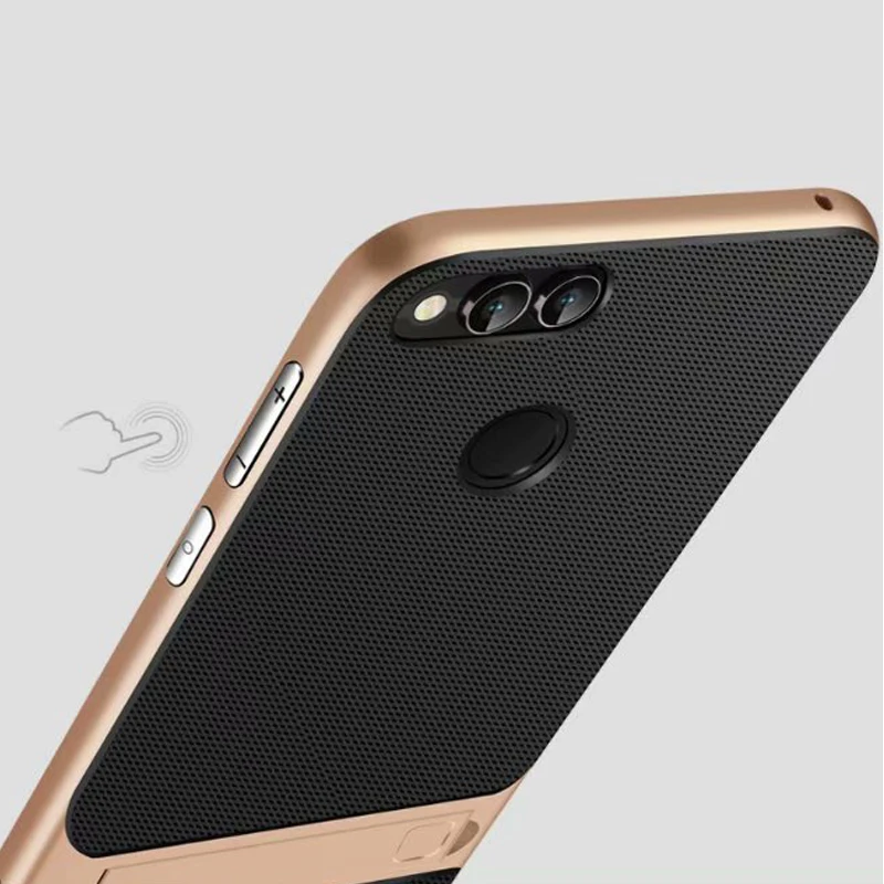 YonLinTan coque, чехол, чехол для huawei Honor 7x7 x, роскошный 3d роскошный силиконовый силиконовый чехол на заднюю панель телефона с держателем, чехлы