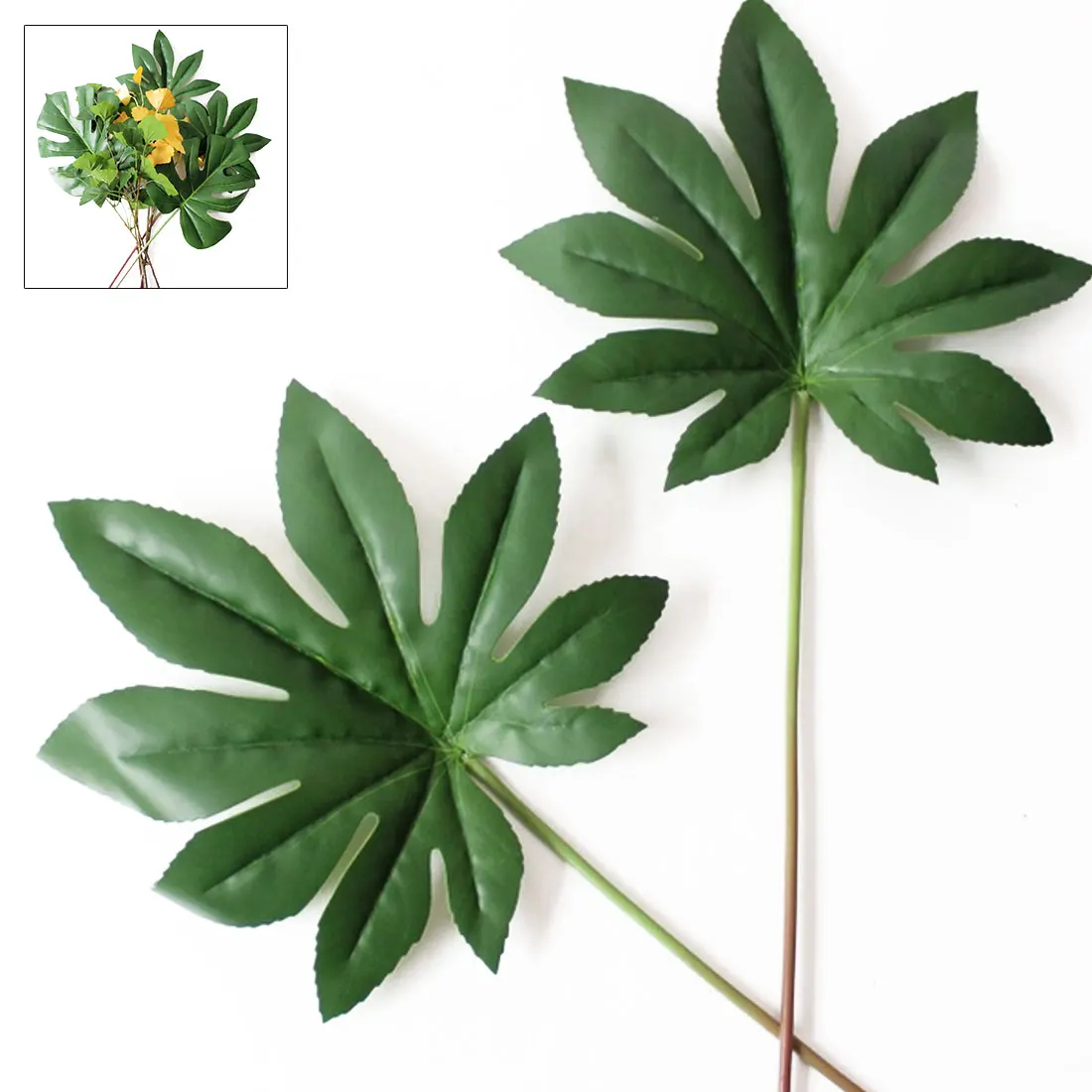 

Artificial Plants Large Artificial Fake Palm Tree Leaves Green Plastic Leaf for Birthday Party Decorations Adult leaf decor