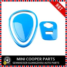 Абсолютно ABS материал УФ-защита синий цвет стиль приборной панели и USB входная Эмблема для Mini Cooper 5 дверей(3 шт./компл