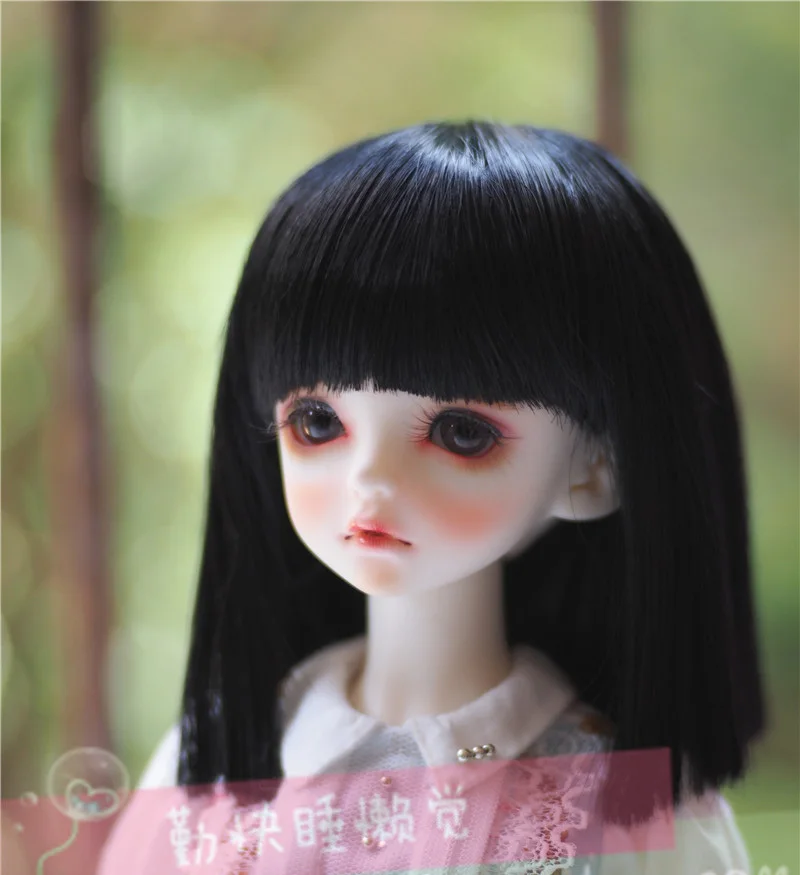 Парик для шарнирной куклы 1/3 1/4 1/6 1/8 черные прямые волосы куклы|bjd hair|1/6 bjd wigdoll wig |