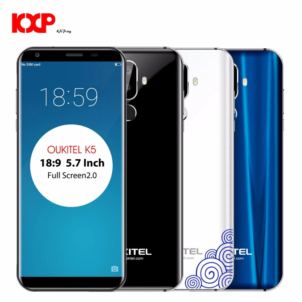 OUKITEL K5 фаблет 4G 5 7 дюймов Android 0 mtk6737t четыре ядра 1 ГГц 2 ГБ Оперативная память 16
