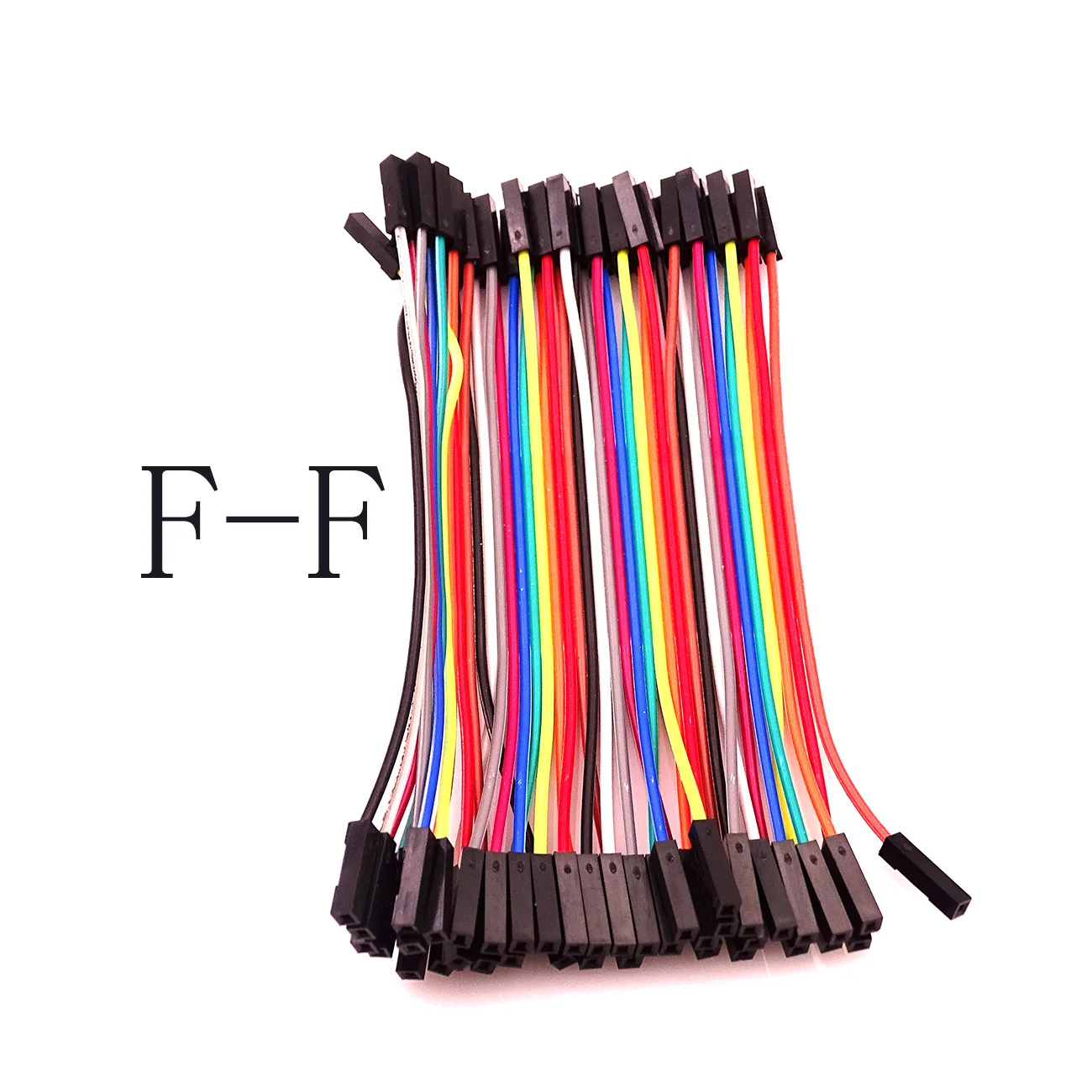 40pcs/lot 10cm 2.54mm 1pin FeMale to FeMale jumper wire Dupont cablein