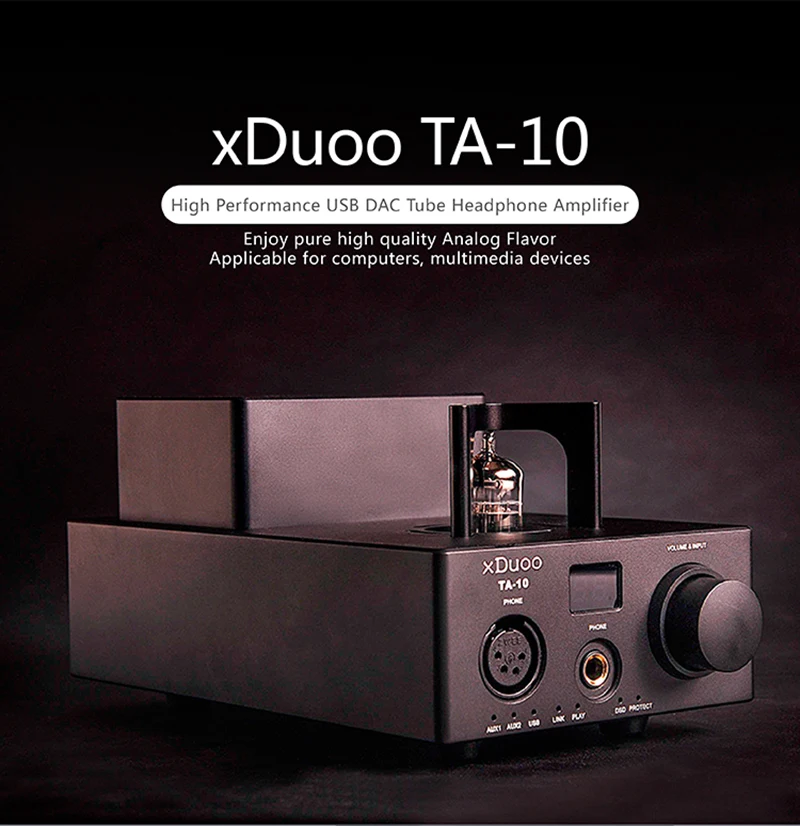 Xduoo TA-10 AK4490 XMOS USB DSD DAC 12AU7 ламповый усилитель для наушников AUX вход Цифровой интерфейс USB