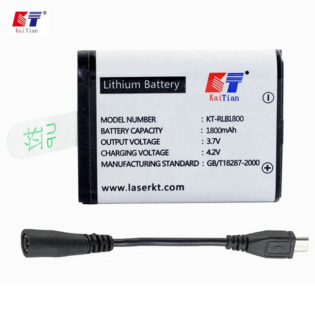Cheap Kaitian Lithium Battery for Green 5Lines/12Lines 3D1 or Red 2Line/12 Lines 3D5 Laser Level Rechargeable With Power Supply Wiring