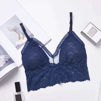 

2019 Women's Mesh Tube Tops Sexy Padded Tank Crop Top Heart-shaped Lace Bra Underwear