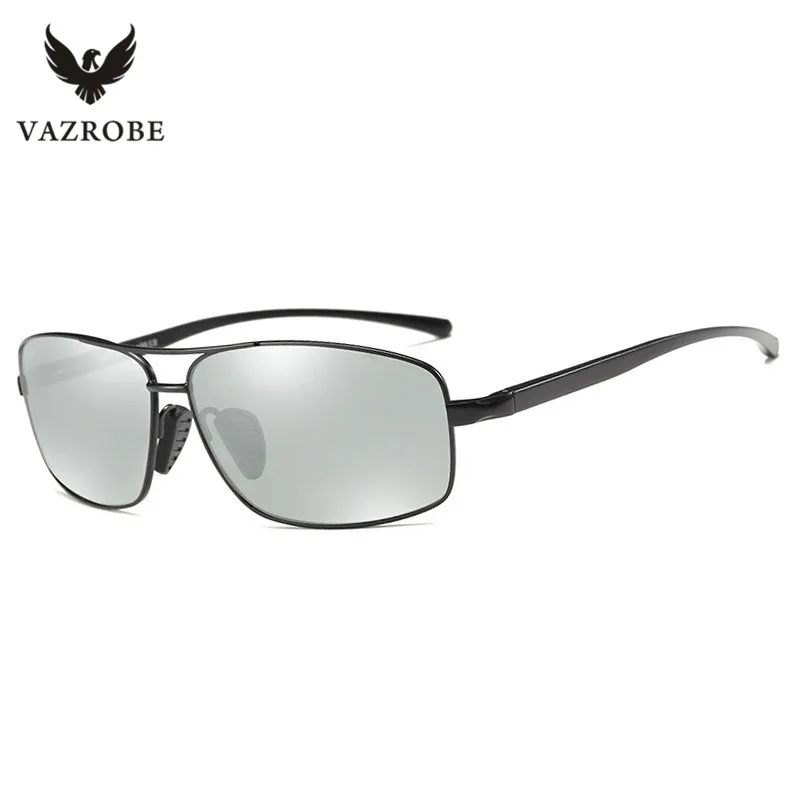 Vazrobe (62mm) Photochromic Polarized Sunglasses Men Chameleon Glasses
