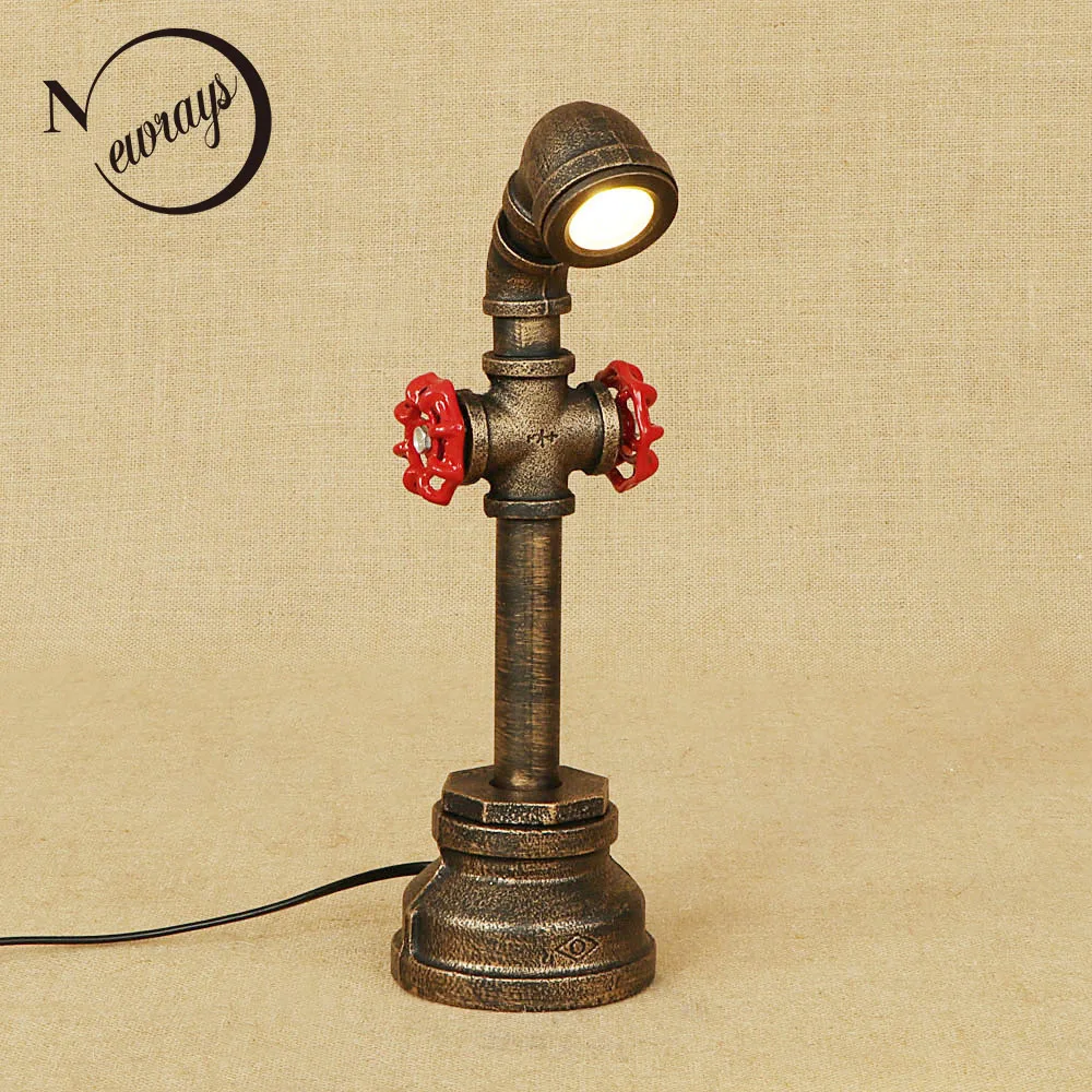 Retro iron painted metal art deco desk light with switch table lamp include LED 220V bulb for bedside office study bed room cafe Retro iron painted metal art deco desk light with switch table lamp include LED 220V bulb for bedside office study bed room cafe