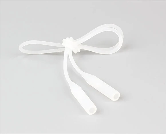 53 см силиконовый ремешок для очков держатель шнура для шеи шнурок для очков для спорта Нескользящая силиконовая лента для глаз - Цвет: Белый