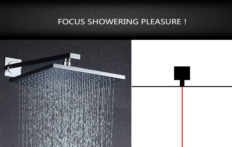 Bathroom Concealed shower faucet In Wall Mounted Faucet Shower Mixer Valve Brass Single Function Actuated Faucet tap mixer (7)