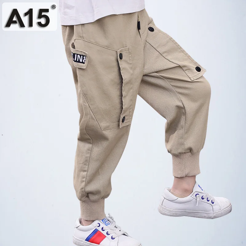 

Kids Boys Trousers Clothes Boys Pants Teenage Boys Trousers 2019 Spring Fall Cargo Pant Black Khaki Joggers Age 6 7 9 10 12 Year