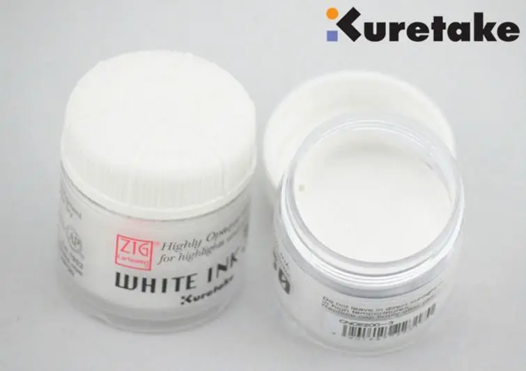 ZIG White Opaque Ink Kuretake Paint for Highlights and Corrections 30ml Japan