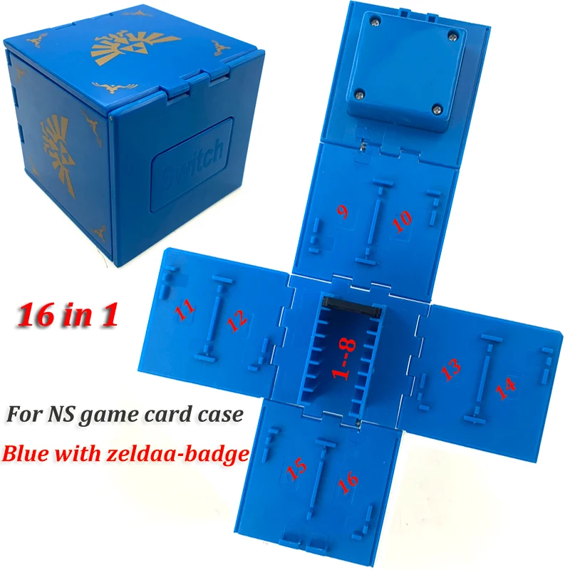 Для новых аксессуаров nintendo Switch Lite чехол для игровой карты для nintendo Switch коробка для игровых карт водонепроницаемый nintendo switch жесткий корпус - Цвет: Blue zeldaaBadge
