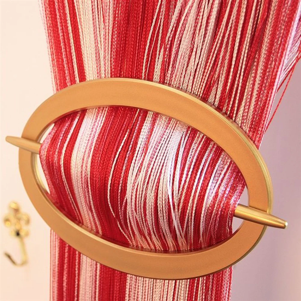 Pack of 2 Window Curtain Tieback Drape Drapery Holdback DecorHooks Rings BS