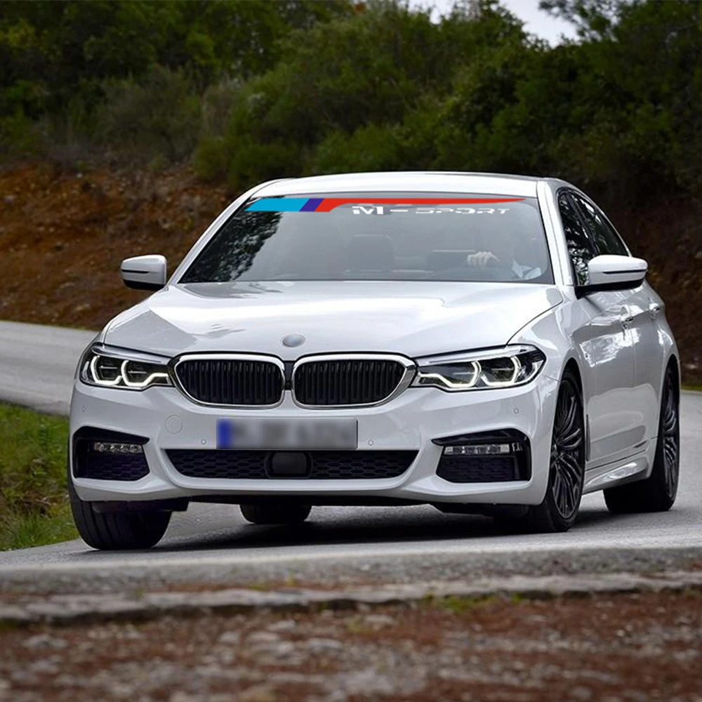 Автомобильный стиль M Sport, наклейка на переднее и заднее ветровое стекло, лобовое стекло, окно, наклейка для BMW e46 e39 e90 e60 f30 f31 m5 g3o z4 e85 x5